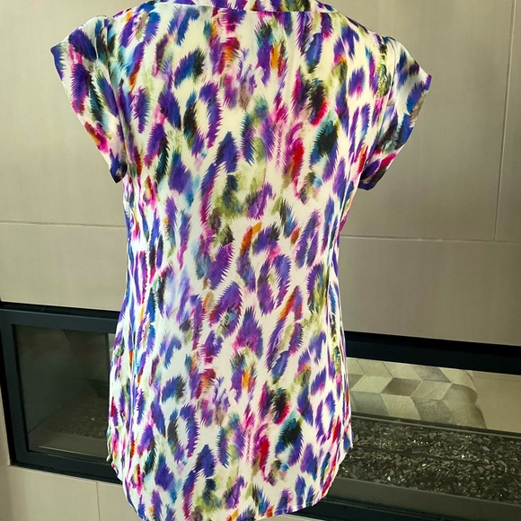 Cabi Style 5027 Plume Feather Print Multi Color - Picture 5 of 7